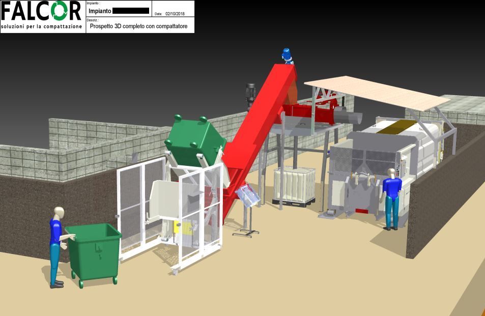 Rendering impianto strizzatura