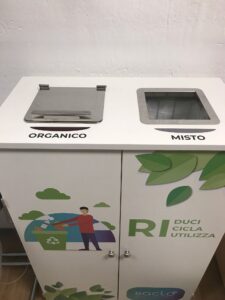 Cabinet offcice a due buche per misto e organico